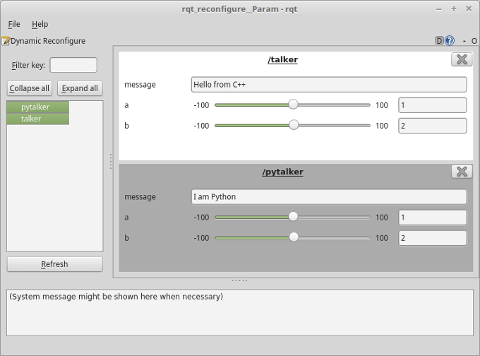 Reconfigure GUI